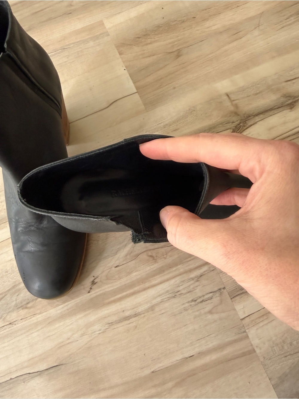 Rachel Comey Mars Ankle Booties- Black leather with Stacked Wood Heel - 9 - GUC - Picture 9 of 11